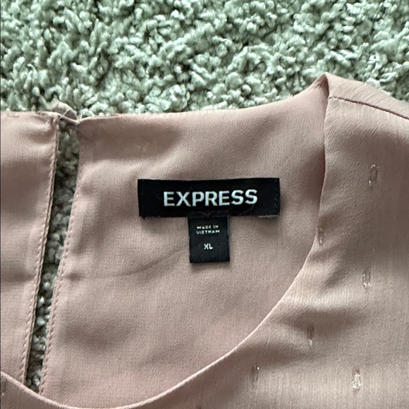 Express Soft Pink Ruched Blouse - Picture 2 of 4